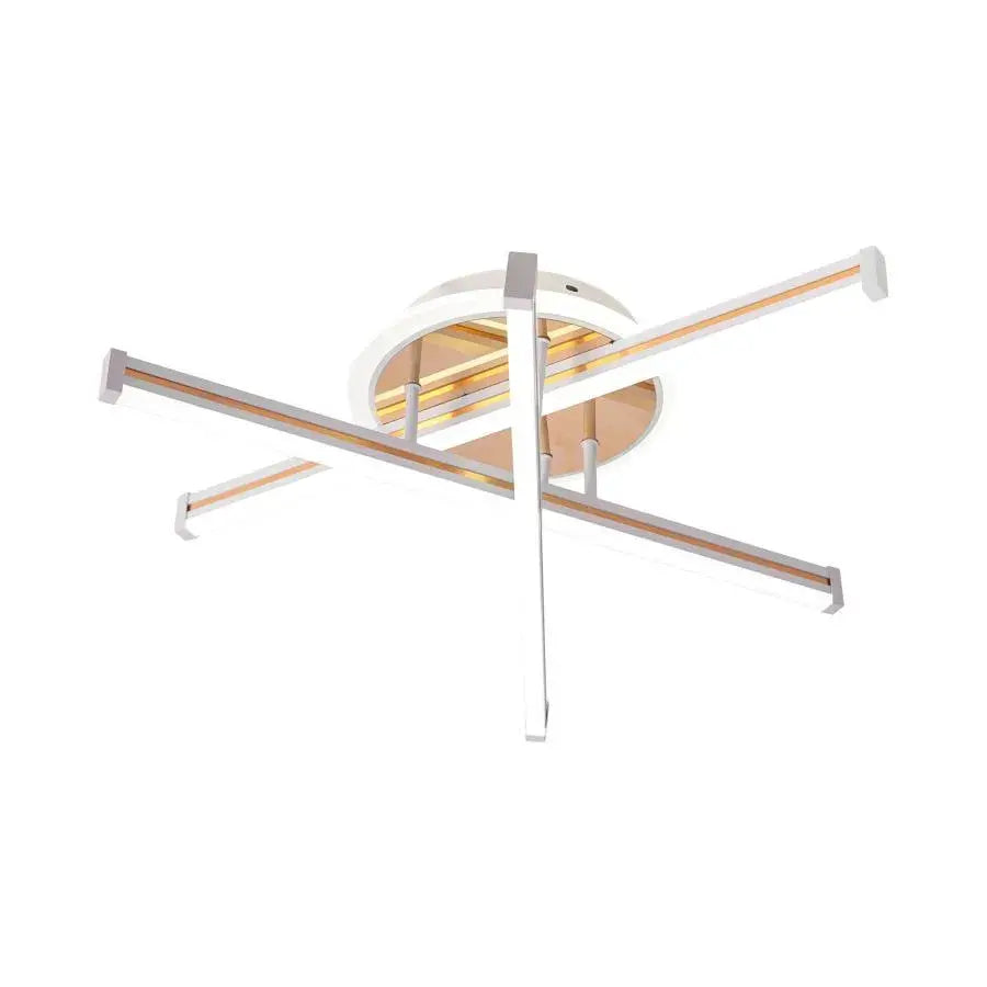 LED полилей с Tamara 96W дистанционно управление, 3 елемента, линейни, студени/горещи/неутрални светлини, нестабилно, бяло злато