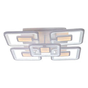 LED полилей с дистанционно управление на Felix 107W, 5 квадрата, студена/гореща/неутрална светлина, нестабилна, бяла