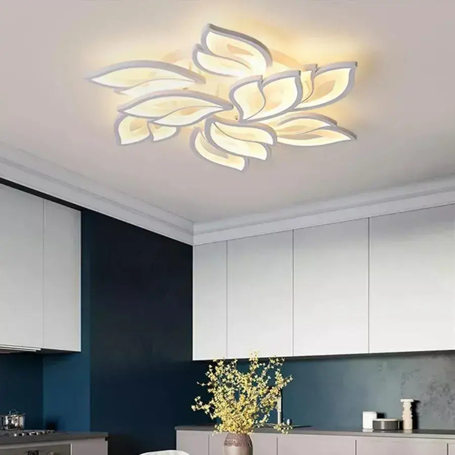 LED полилей с дистанционно управление Лили 117W, 9 елемента, студена/гореща/неутрална светлина, нестабилна, бяла
