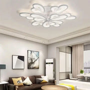 LED полилей с Blossom 107W дистанционно управление, 9 венчелистчета, студ/гореща/неутрална светлина, нестабилен, бял