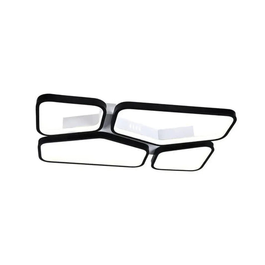 Lustra LED CU Telecomanda Usaghi 120W, Lumina Rece/Calda/Neutra, DiMabila, Negru