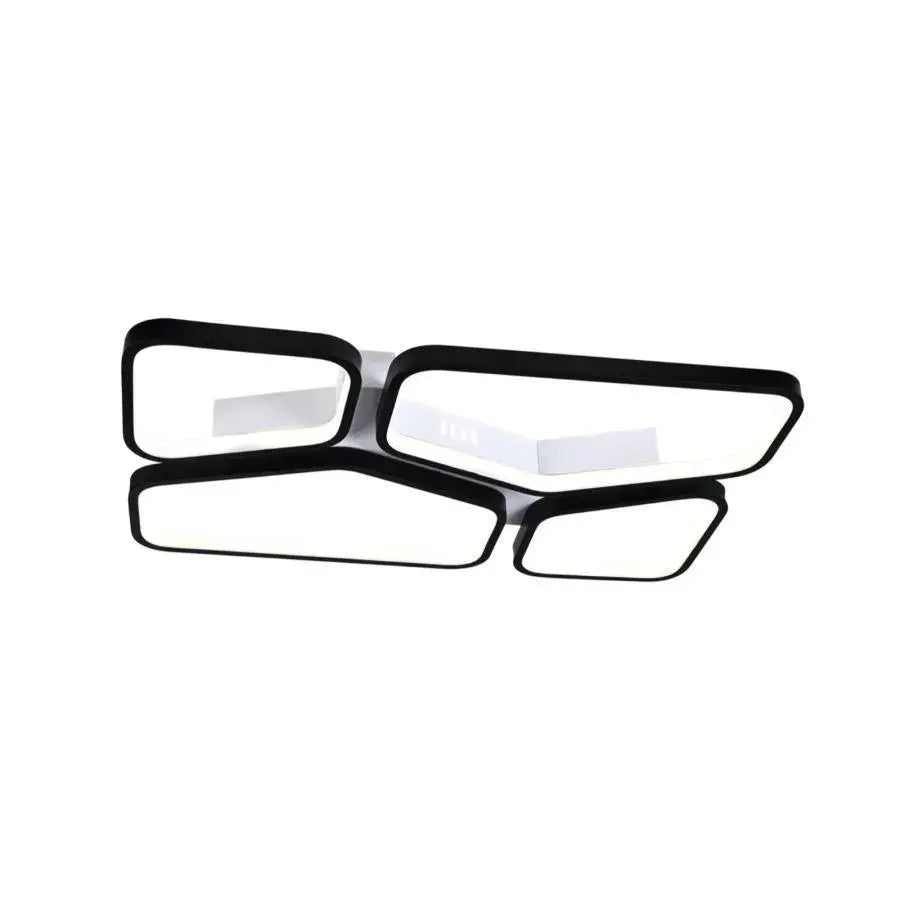 Lustra LED CU Telecomanda Usaghi 120W, Lumina Rece/Calda/Neutra, DiMabila, Negru