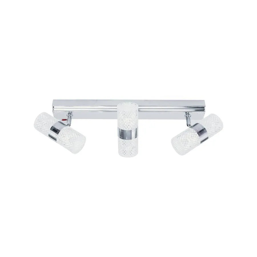 LED полилей с регулируем проектор Zorela 18W, студена/гореща/неутрална светлина, лъскав бял хром