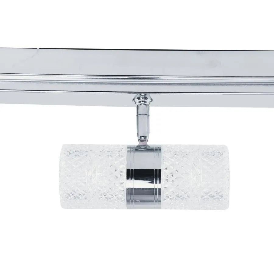 LED полилей с регулируем проектор Zorela 18W, студена/гореща/неутрална светлина, лъскав бял хром