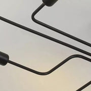 Модернистичен полилей Hexa 6, 6x E27, черен, модерен дизайн