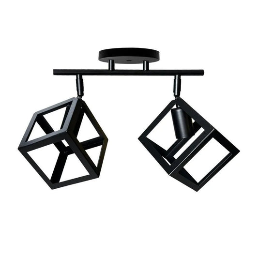 Lustra Cub Shape, Struktur Duo, 2xe27, черен, метал