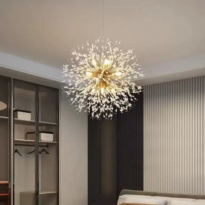 Кристален полилей Schönbrunn, 6x G9, диаметър 40 см, гланцово злато, регулируема височина