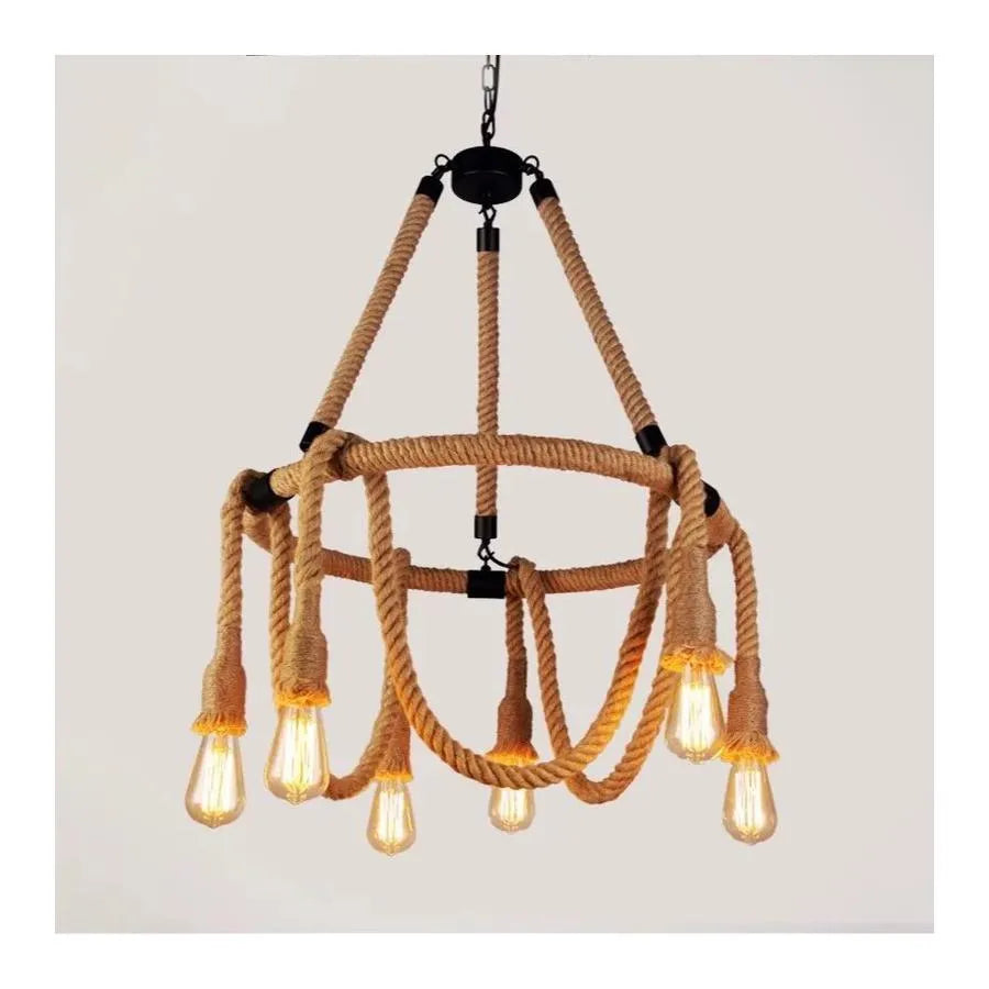 Похоти селски 6x E27 кръгъл суспендиран кръгъл