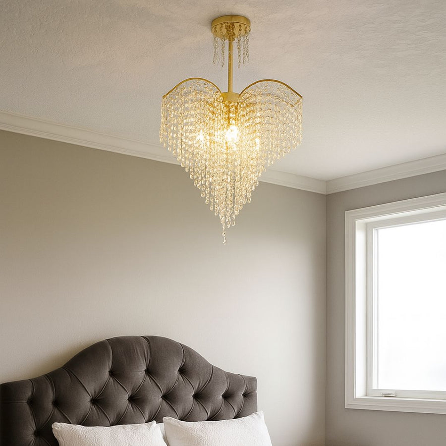 Crystal Chandelier Conwy Eleganza, 4xe27, диаметър 47 см, злато