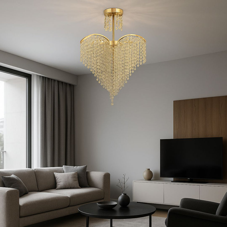 Crystal Chandelier Conwy Eleganza, 4xe27, диаметър 47 см, злато