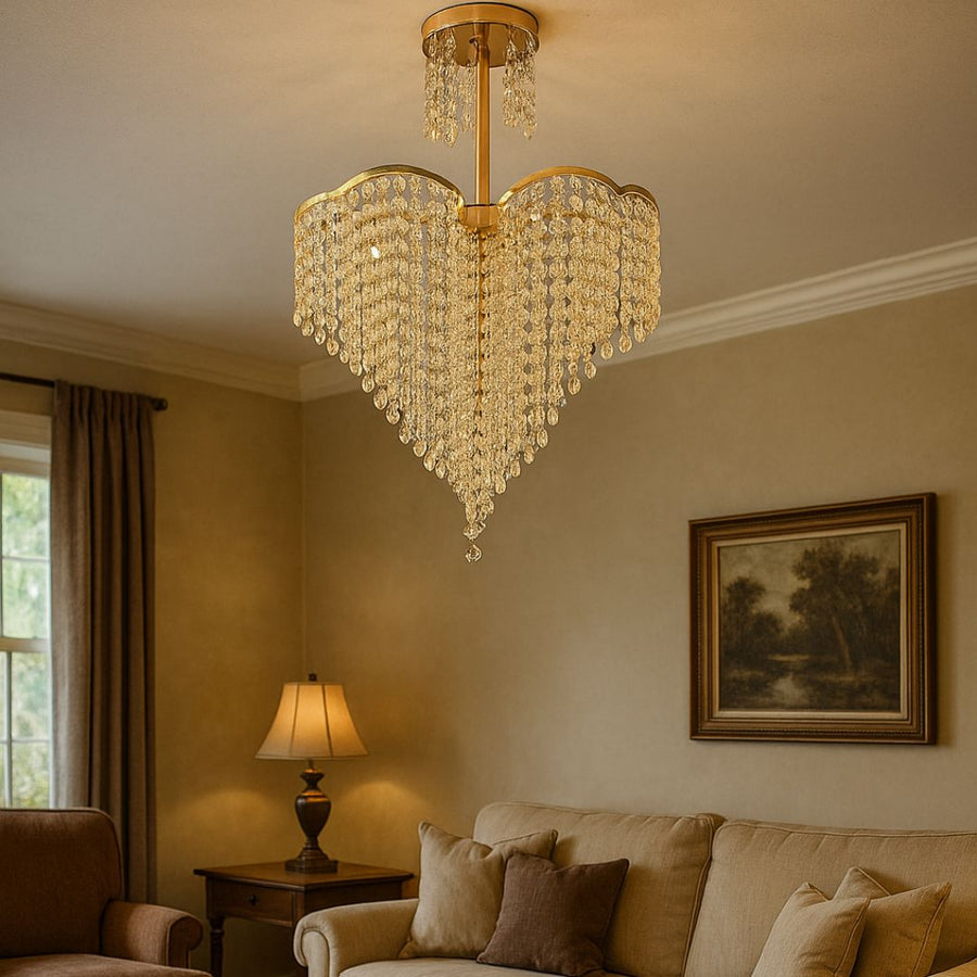 Crystal Chandelier Conwy Eleganza, 4xe27, диаметър 47 см, злато