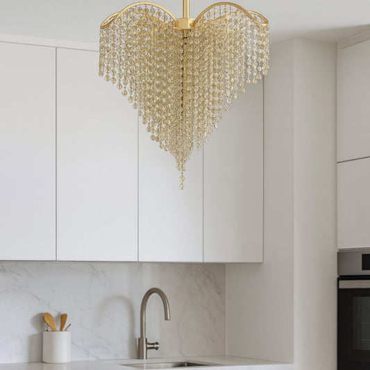 Crystal Chandelier Conwy Eleganza, 4xe27, диаметър 47 см, злато