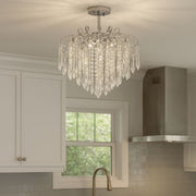 CRISTAL CHANDELIER EGO 5x E27, диаметър 47 см, лъскав хром