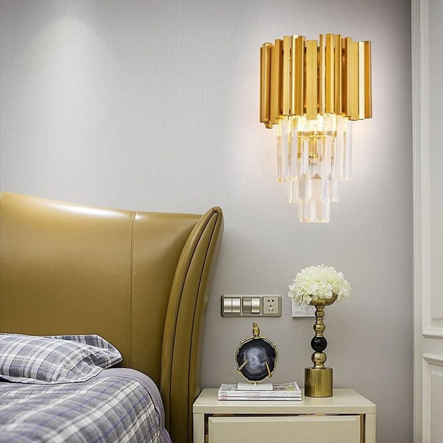 Нанесете Crystal Blois Piccolum Chandelier, 2xe14, златист