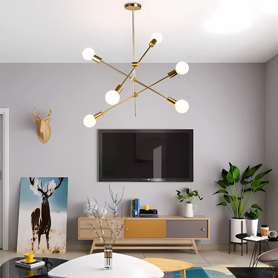 Dariya Chandelier, 3 Arms, 6x E27, метал, златист