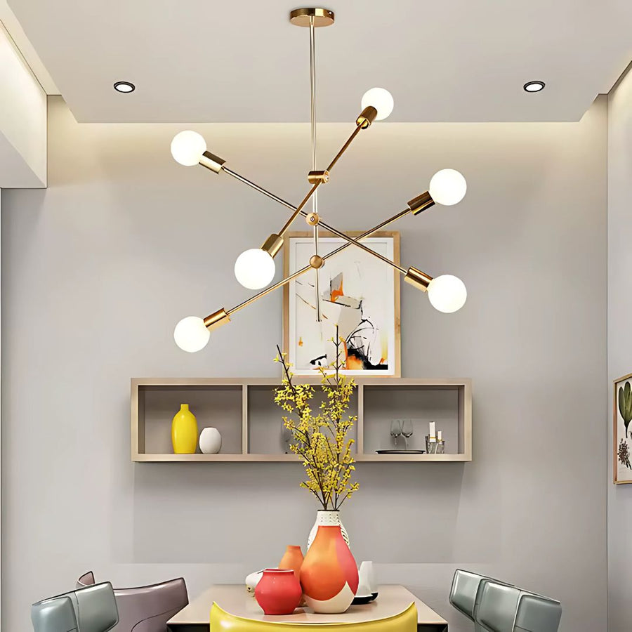 Dariya Chandelier, 3 Arms, 6x E27, метал, златист
