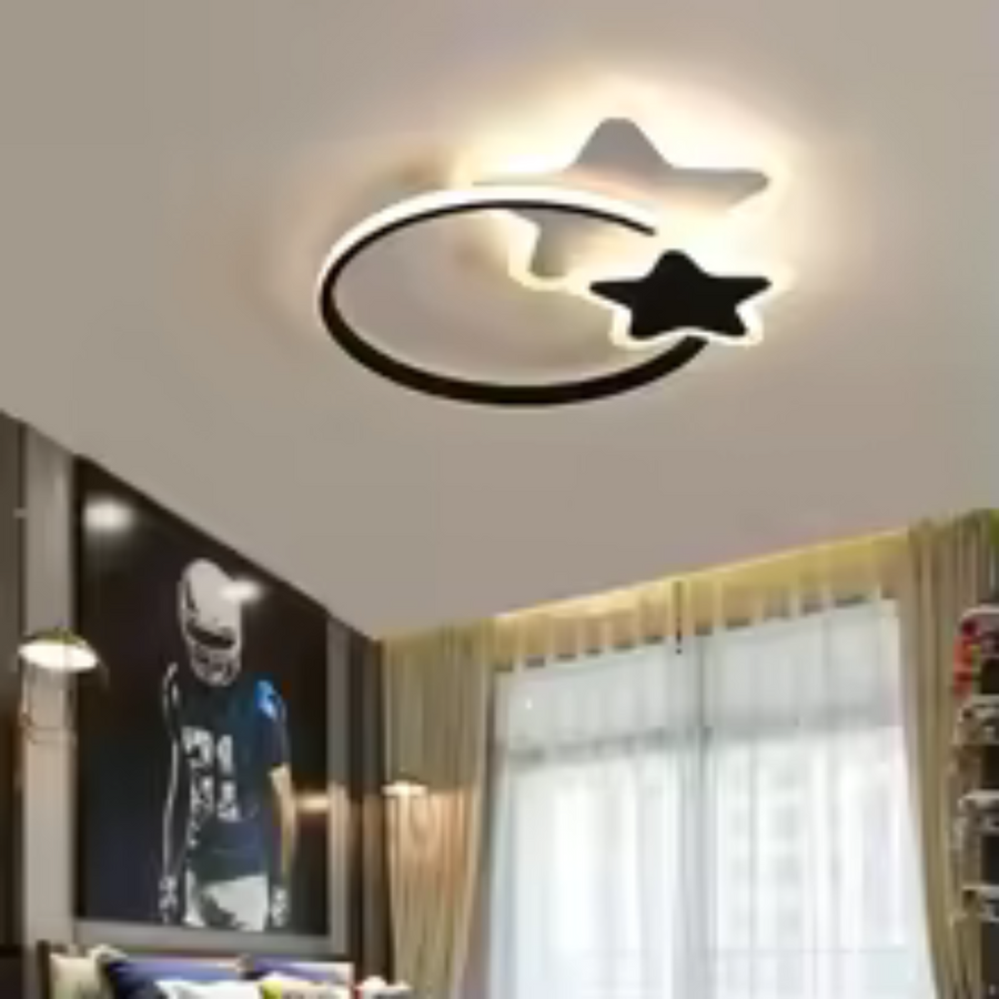 LED полилей със Sandrina 106w дистанционно управление, звезда, студена/гореща/неутрална светлина, бяла, черно бяло