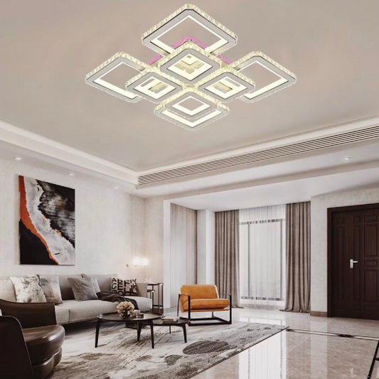 LED полилей с дистанционно управление и Leila Crystal 237W, 8 квадрат