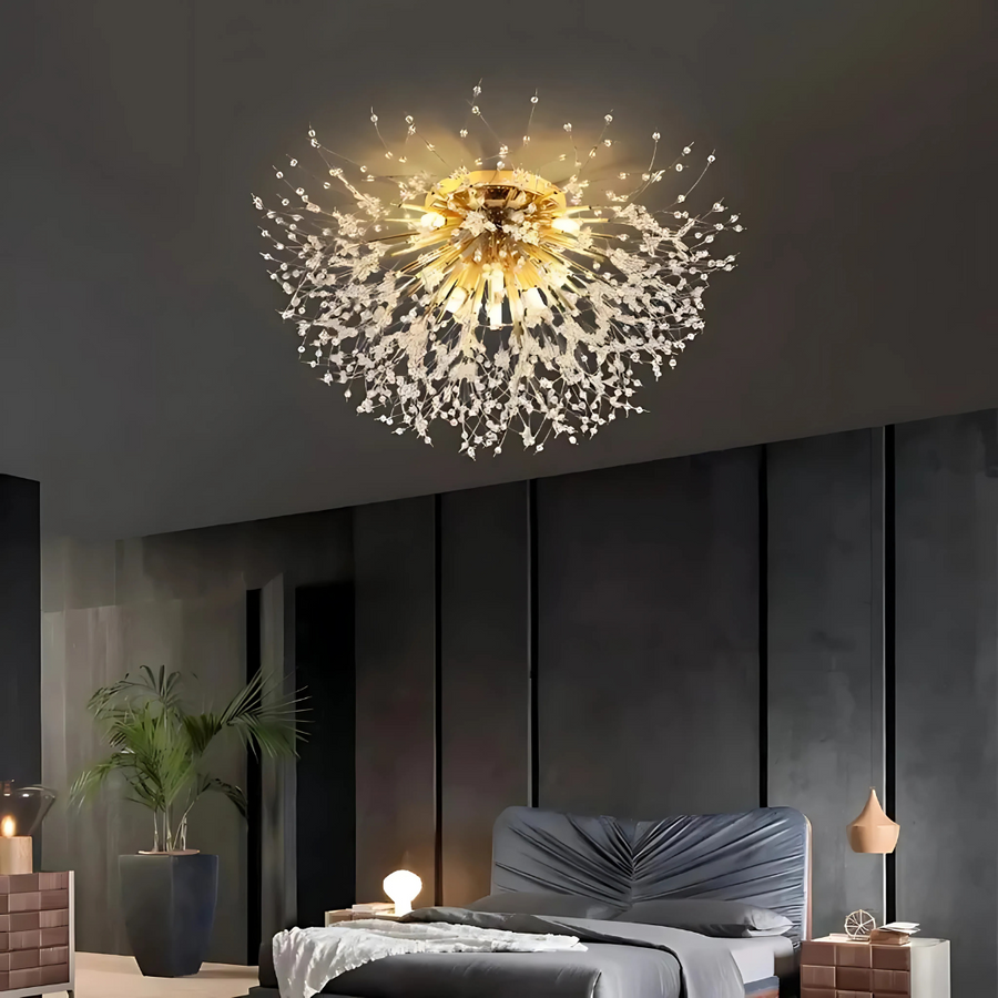 Кристален полилей Rondo Vivace, 8x G9, 60cm диаметър, лъскаво злато