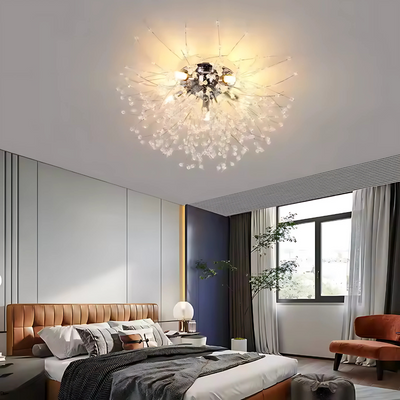 Кристален полилей на Rondo Vivace, 8x G9, 60cm диаметър, лъскаво сребро