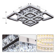 LED LED Quadria Supremo, 5x елементи, RGB 198W, Premium & неръждаема, гореща/студена/неутрална светлина