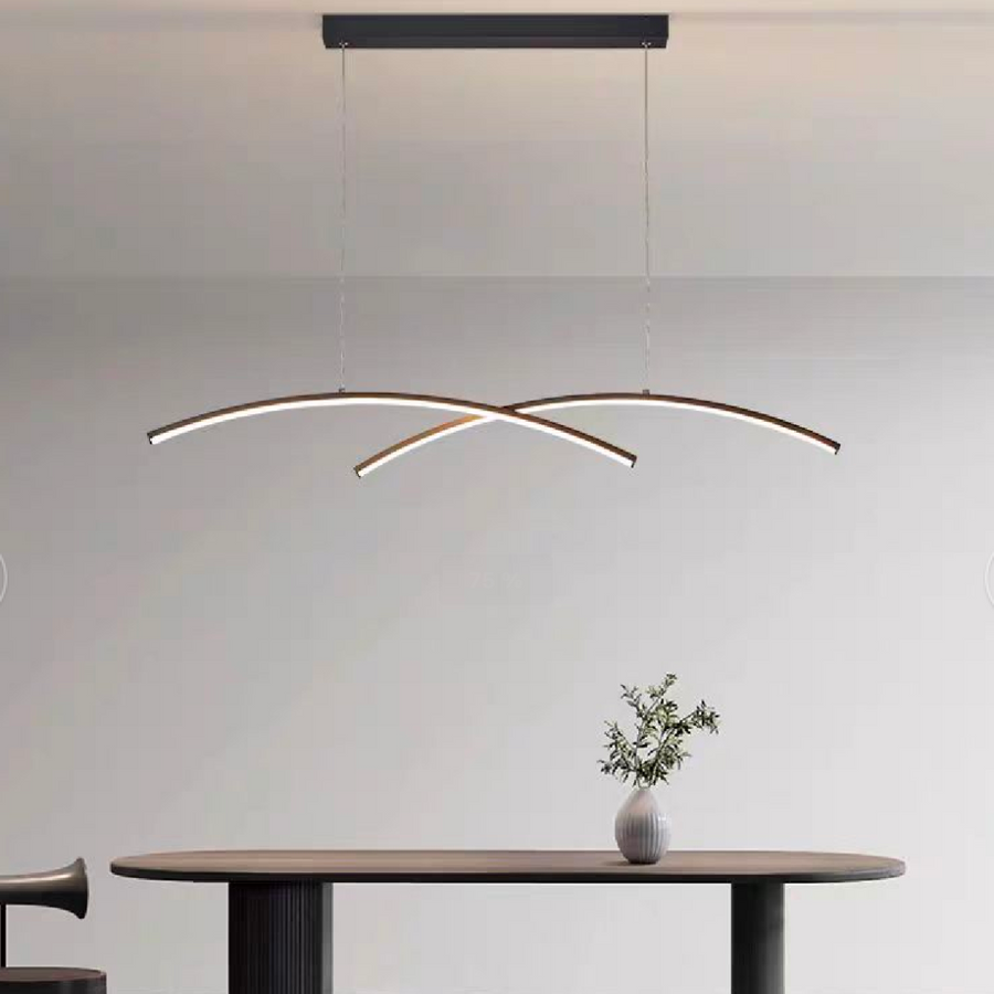 LED полилей с дистанционно FLUIRA, 30W, Студена/Топла/Неутрална светлина, Димируем, Черен