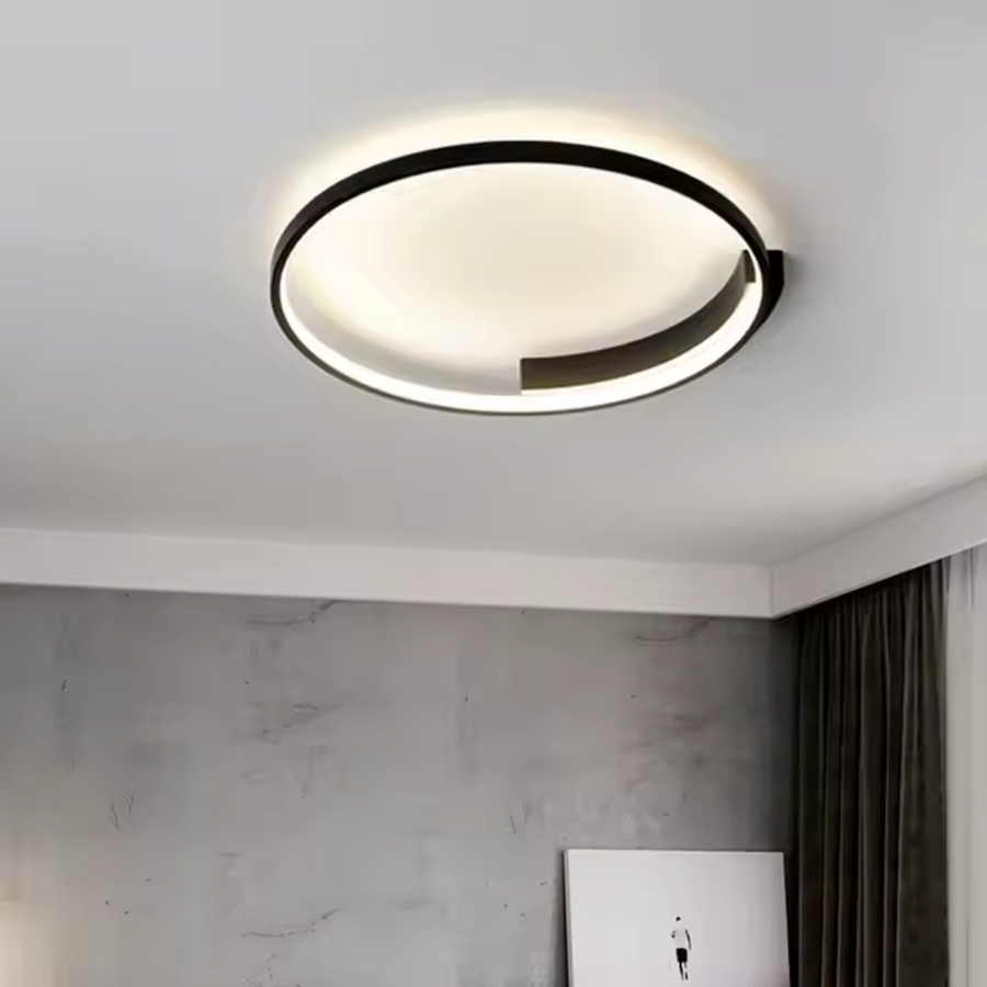 LED полилей с дистанционно управление letizia 33w, кръгла, студена/гореща/неутрална светлина, нестабилна, черна