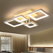 LED похот на дистанционно управление, ела, 4 квадрата, 85W, студена/гореща/неутрална светлина, нестабилна, бяла
