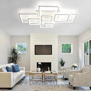 LED похот на дистанционно управление, ела, 8 квадрата, 203W, студена/гореща/неутрална светлина, нестабилна, бяла