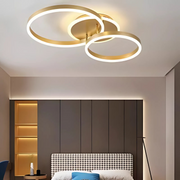 LED полилей с дистанционно управление Elisabeth, 72W, 2 кръга, студ/гореща/неутрална светлина, недобросъвестен, златист
