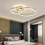 LED полилей с дистанционно управление Elisabeth, 72W, 2 кръга, студ/гореща/неутрална светлина, недобросъвестен, златист