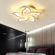 LED полилей с дистанционно управление на лотос, 55W, 5 венчелистчета, студена/гореща/неутрална светлина, нестабилна, бяла
