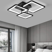LED полилей със Zoe 64W дистанционно управление, 3 квадрата, студена/гореща/неутрална светлина, нестабилна, черна