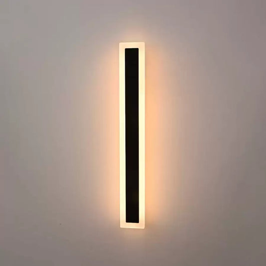 Нанесете външен светодиод Mack, дължина 60 см, 8W, IP65, метал, линеен, черен