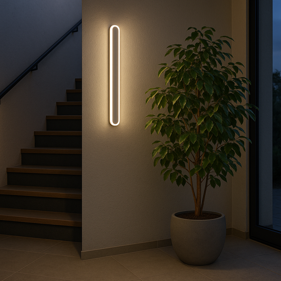 Нанесете външен светодиод Suha, дължина 50см, 6W, IP65, метал, линеен, бял