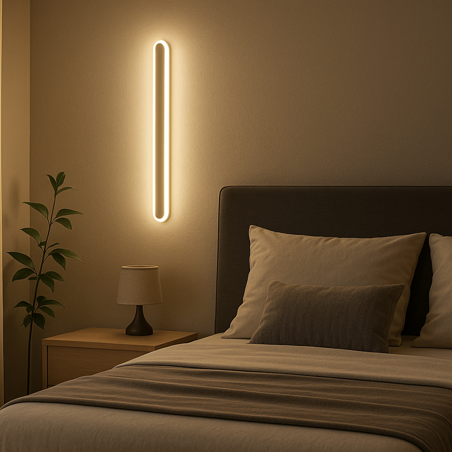 Нанесете външен светодиод Suha, дължина 50см, 6W, IP65, метал, линеен, бял