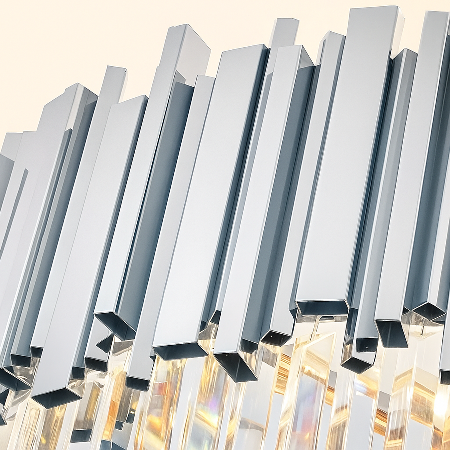 Кристален полилей Blois Ascendere E14, диаметър 60 см, сребро, регулируема височина