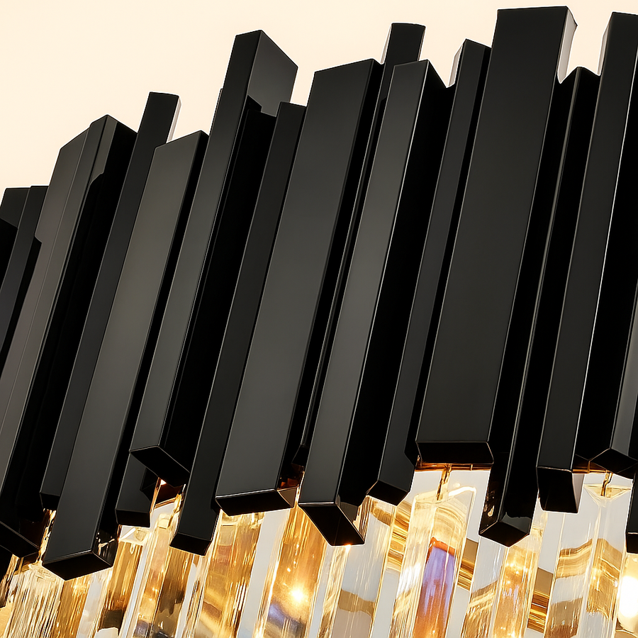 Кристален полилей Blois Ascendere, 28xe14, диаметър 60 см, черен, регулируема височина