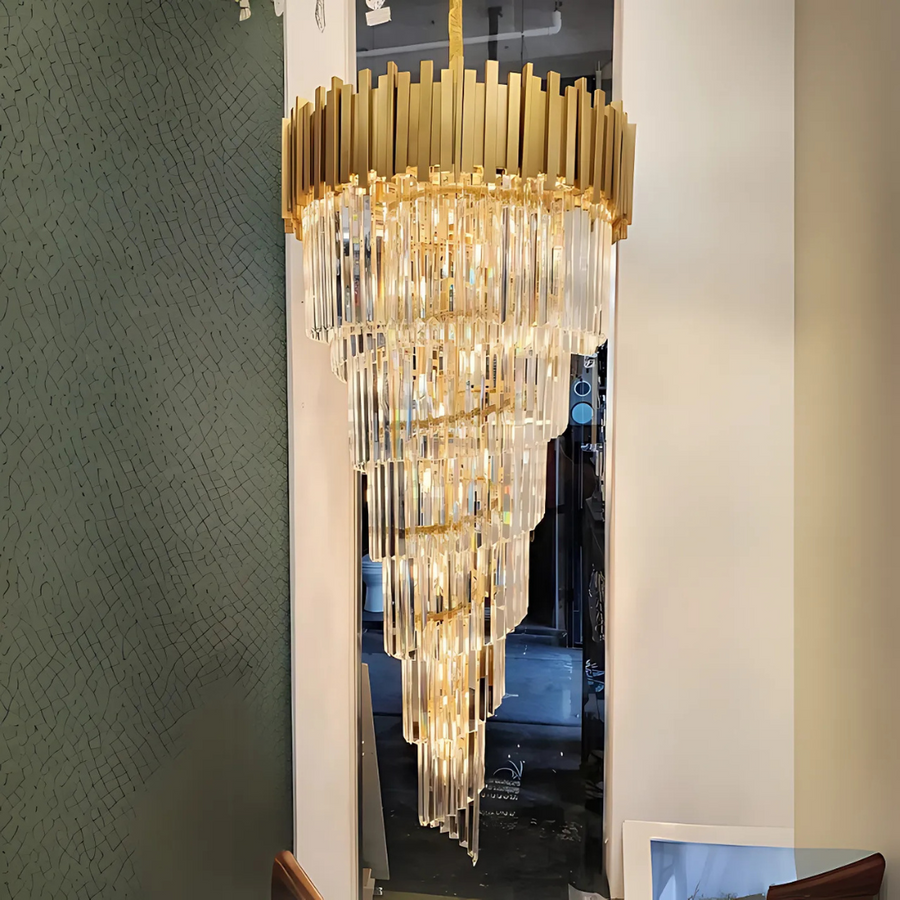 Кристален полилей Blois Ascendere E14, диаметър 60 см, злато, регулируема височина