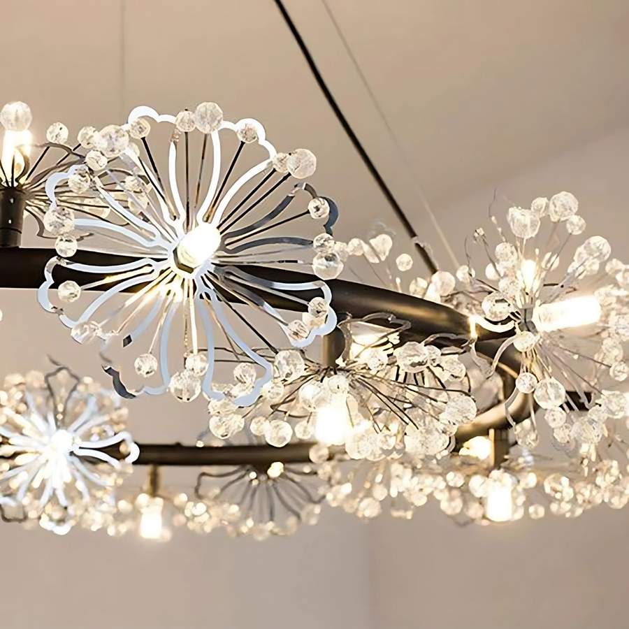 Кристален полилей Peterhof Magno, диаметър 62 cm, 25xg4, черен, регулируема височина