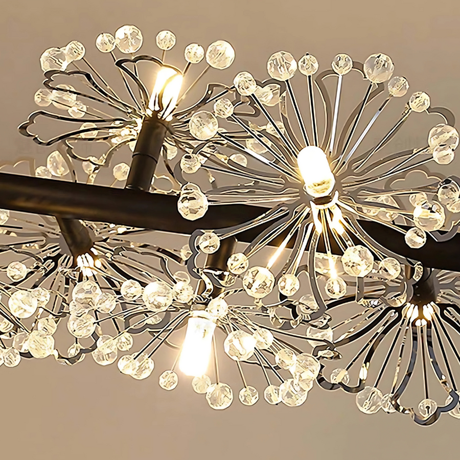 Кристален полилей Peterhof Magno, диаметър 62 cm, 25xg4, черен, регулируема височина