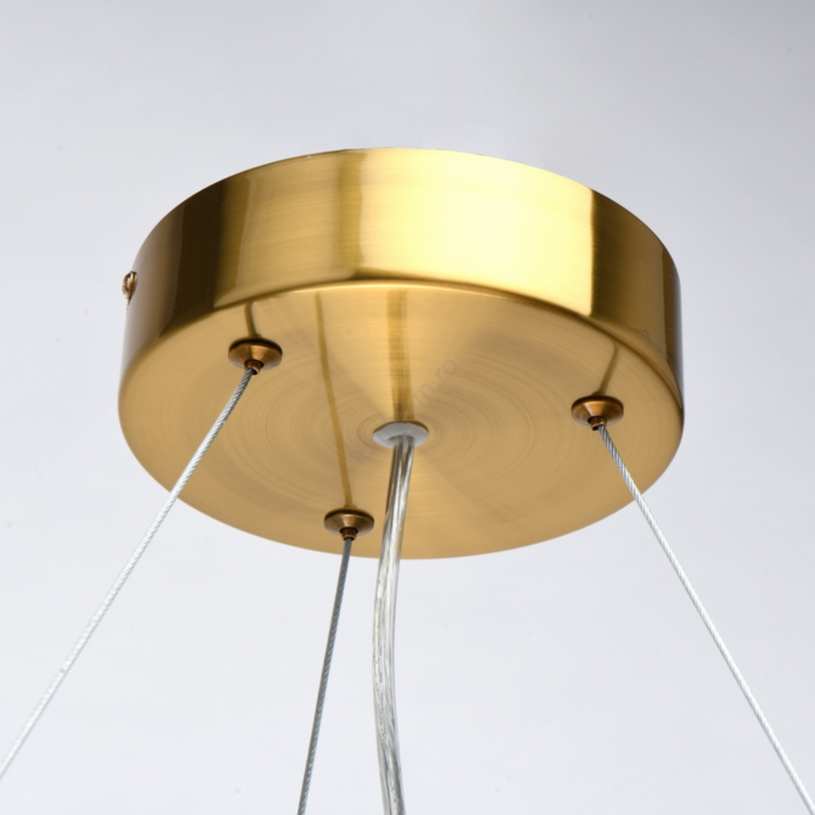 Кристален полилей ALHAMBRA Magno, LED, 86W, диаметър 60 см, топла/студена/неутрална светлина, димиране, регулируема височина, злато