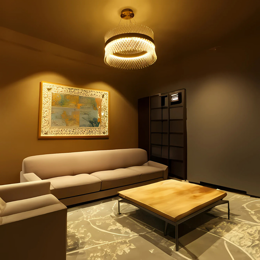 Кристален полилей ALHAMBRA Magno, LED, 86W, диаметър 60 см, топла/студена/неутрална светлина, димиране, регулируема височина, злато