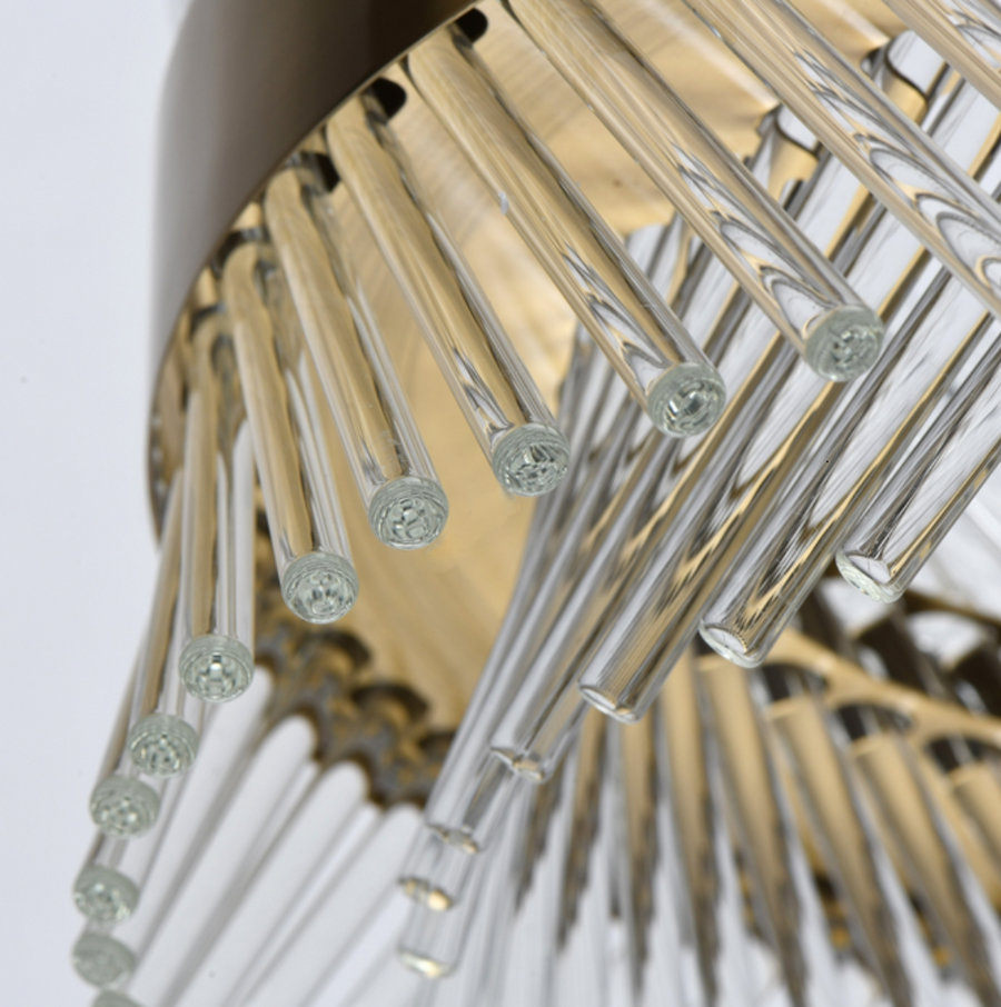 Кристален полилей ALHAMBRA Nobile, LED, 53W, диаметър 40 см, топла/студена/неутрална светлина, димиране, регулируема височина, злато