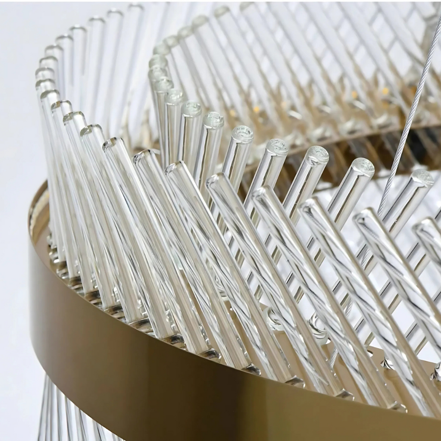 Кристален полилей ALHAMBRA Magno, LED, 86W, диаметър 60 см, топла/студена/неутрална светлина, димиране, регулируема височина, злато