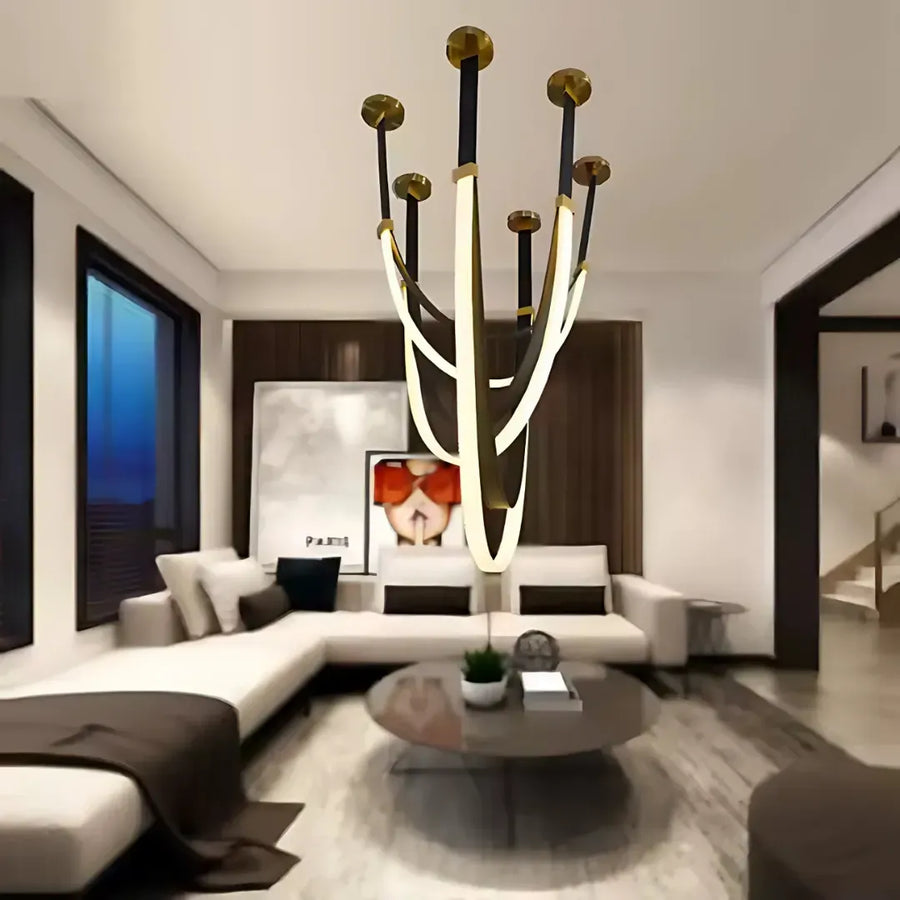 Модерен полилей, LED, Largo Area, 43W, топла, черна светлина