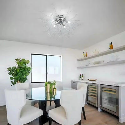 Кристален полилей на Rondo Vivace, 6x G9, диаметър 49cm, лъскаво сребро