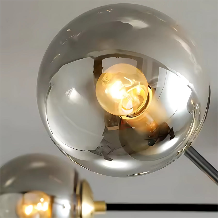 Кръгла лампа, пентхаус Grand, 8xe27, Златно черно, метал