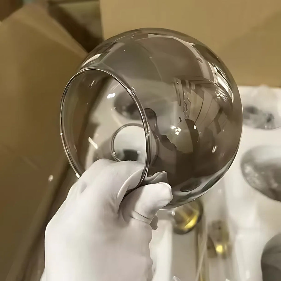 Кръгъл, скромен гранд, 8xe27, злато, метал