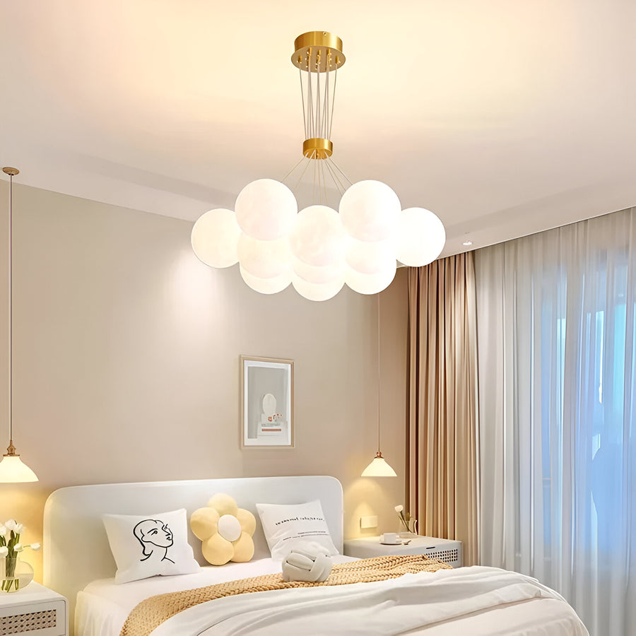 МОДЕРЕН полилей, тип махало, LOFT Bagliore, глобус, 11xE27, регулируема височина, злато